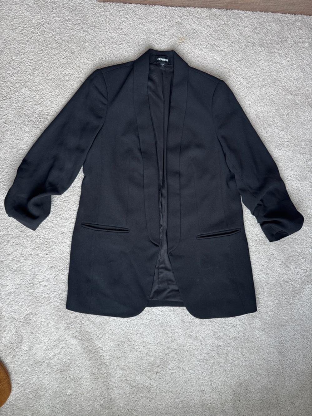 Express Scrunch Sleeve Fitted Blazer - S